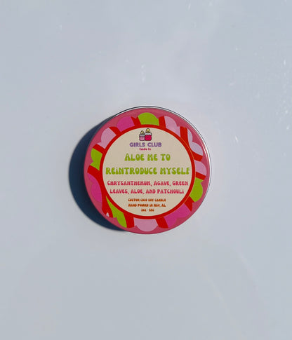 Aloe Me To Reintroduce Myself 2oz Candle Sample Size