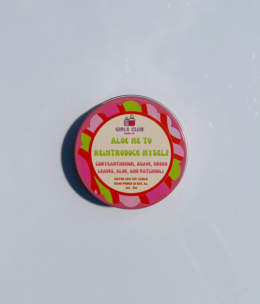 Aloe Me To Reintroduce Myself 2oz Candle Sample Size