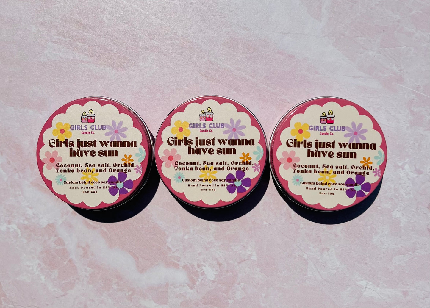 Girls Just Wanna Have Sun 2oz Candle Sample Size